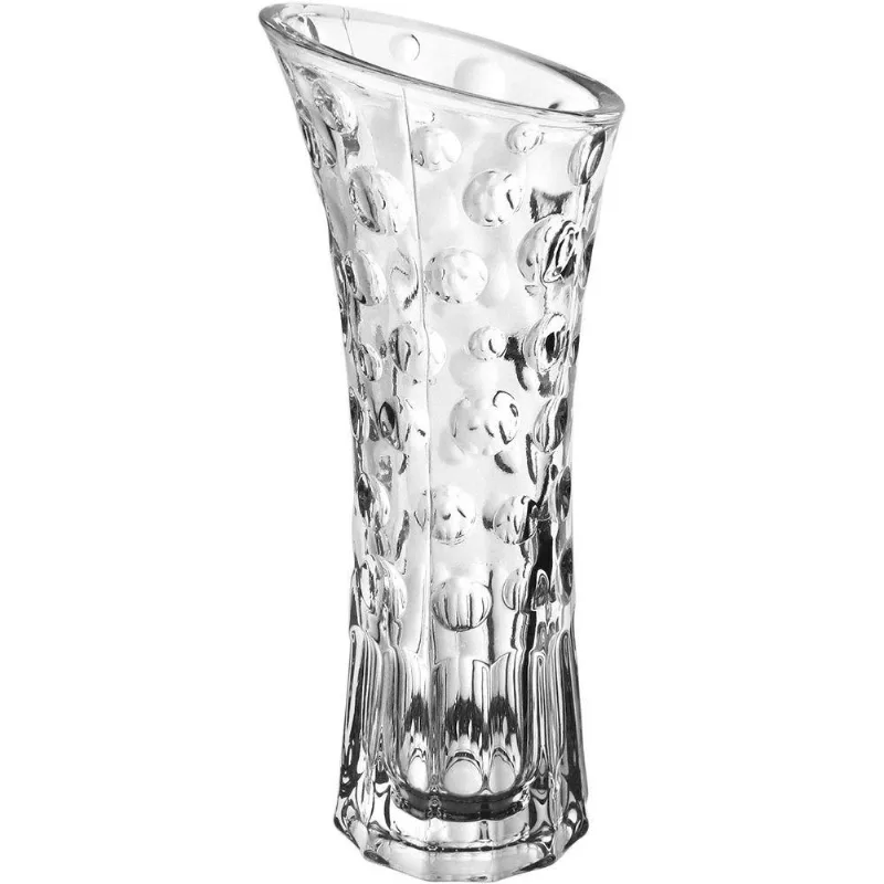 Vaso Decorativo Enfeite Casa Floreiro Home&amp;co Vidro 24x10x10cm Transparente