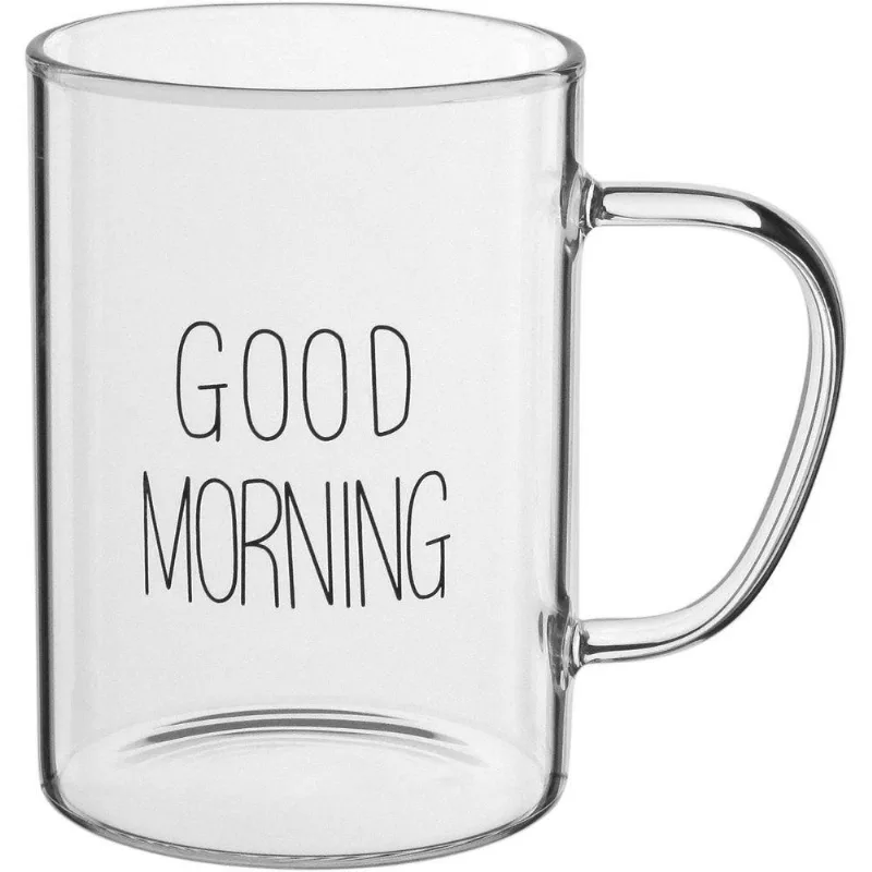 Caneca Xícara Home&co Borossilicato 450ml 11x8x8cm Transparente
