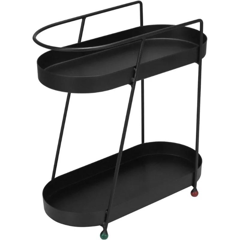 Suporte Para Vasos 2 Niveis Home&amp;co Metal 36x35x17cm Preto