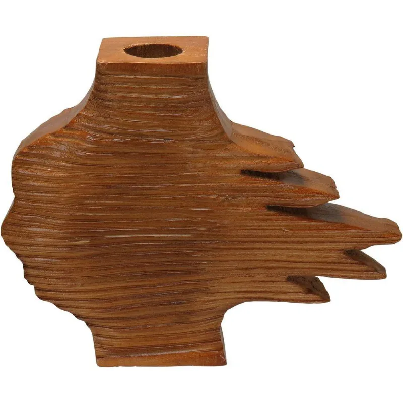 Vaso Decorativo Enfeite Home&amp;co Madeira 36x45x12cm Natural