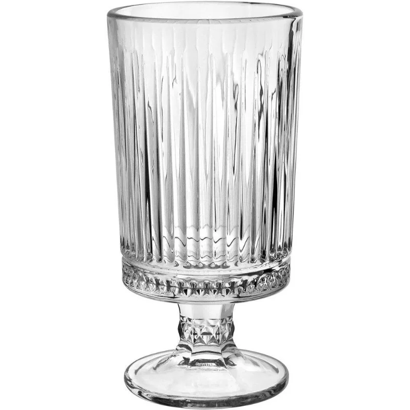 Vaso Decorativo Home&amp;co Com Pé Vidro 23x11x11cm Transparente