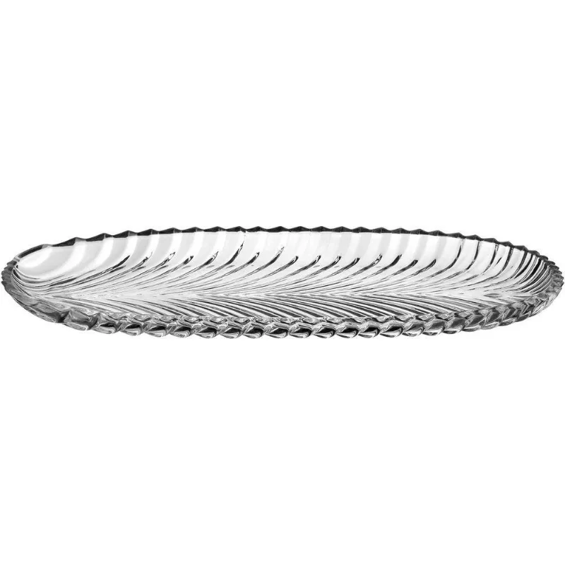 Prato Bolo Boleira Oval Home&co X49x15cm Transparente