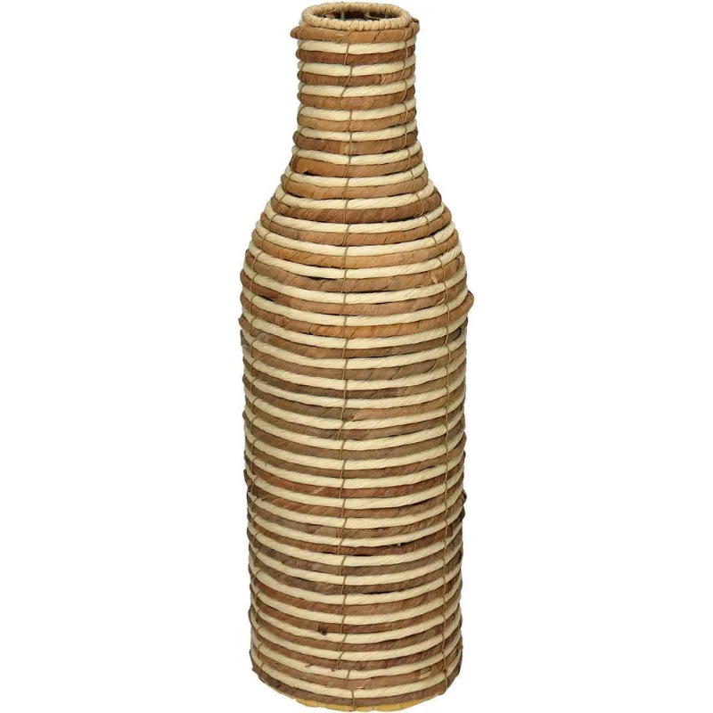 Vaso Decorativo Home&amp;co Fibra Natural E Metal 52x17x17cm