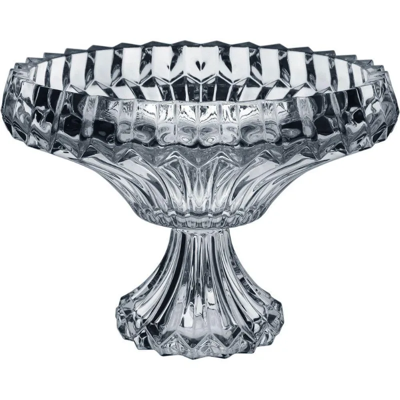 Vaso Centro Mesa Decorativo Com Pé Eco Crystal 22x29x29cm