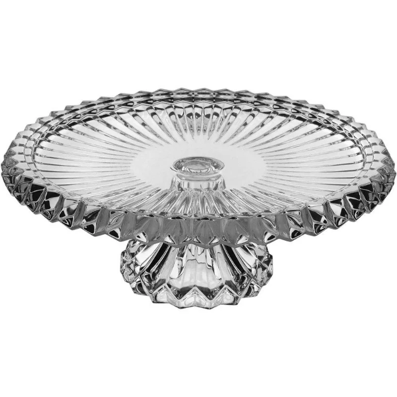 Prato Bolo Boleira Redondo Home&co Eco Crystal 13x33x33cm