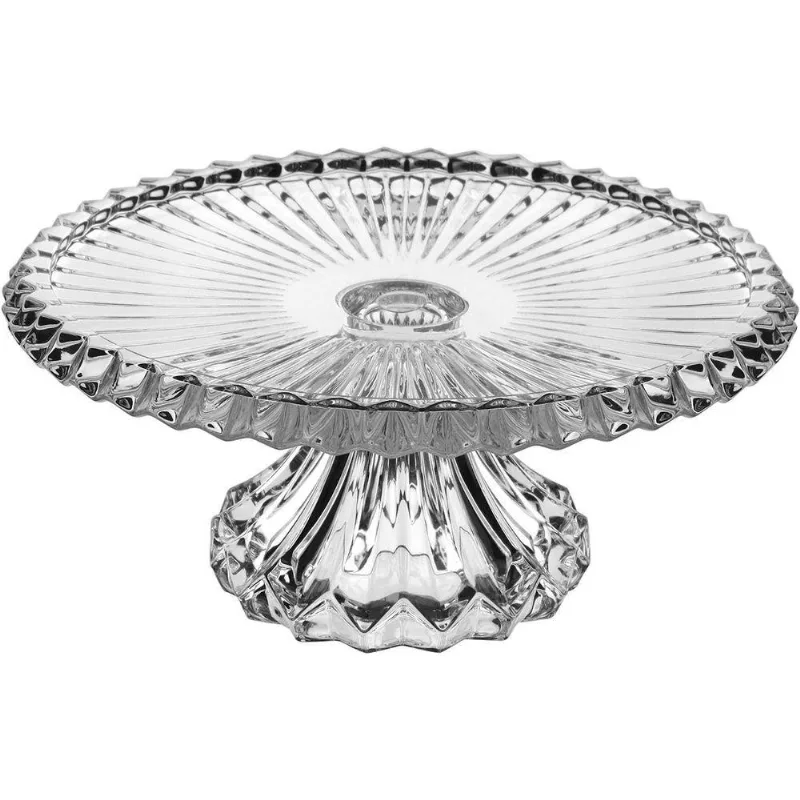 Prato Bolo Redondo Home&co Eco Crystal 12x27x27cm Boleira