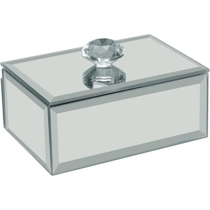 Estojo Porta Joias Espelhado Home &amp; Co Decorativo Mdf