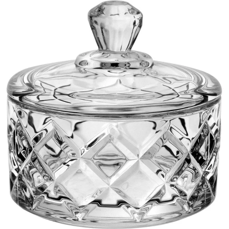 Potiche Decorativo Bomborniere Redondo Com Tampa Eco Crystal