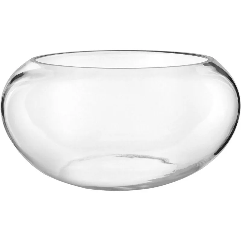 Vaso Decorativo Redondo Home&amp;co Vidro 18x35cm Transparente