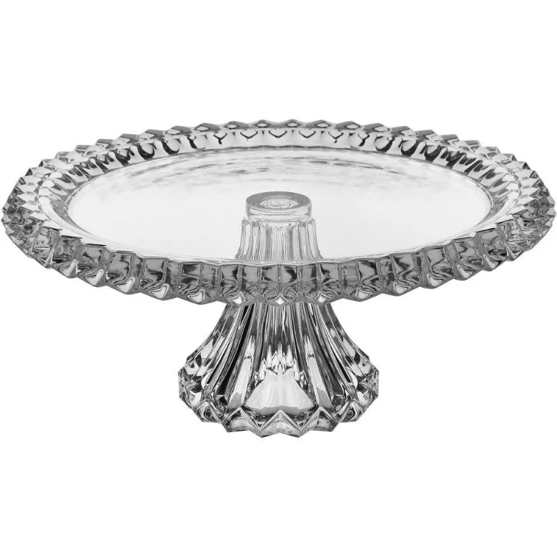 Prato Bolo Com Pé Home&co Eco Crystal Transparente Boleira