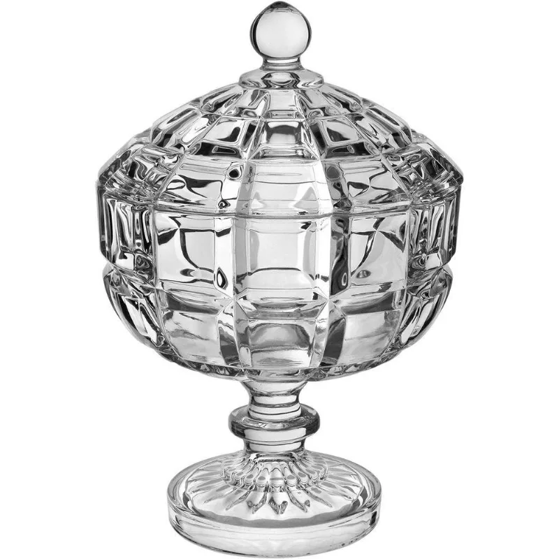 Potiche Com Tampa Redondo Eco Crystal Decorativo