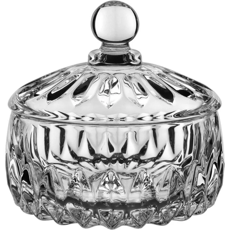 Potiche Vaso Decorativo Bomboniere Redondo Com Tampa Crystal