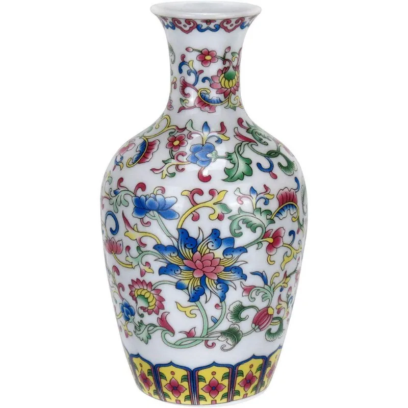 Vaso Decorativo Enfeite Casa Redondo Cerâmica Multicolorido