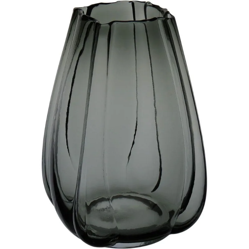Vaso Decorativo Enfeite Casa Home&amp;co Vidro 24x15x15cm Marrom