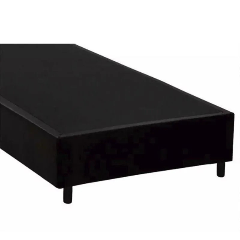 Base Box Blindado Solteiro Extremo Reforçado Homequeen Sintético Preto 40x88x188