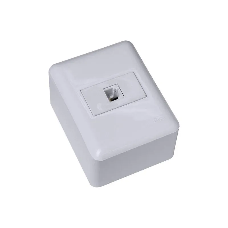 Cj Entrada Rj11 (telefone) Sobrepor - Blux Overlap Branco