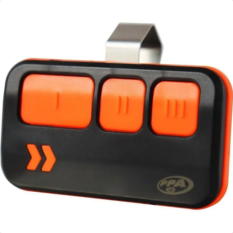 Controle Remoto Ppa Stone 3b Para Automatizadores 3 Botões Bivolt Preto E Laranja