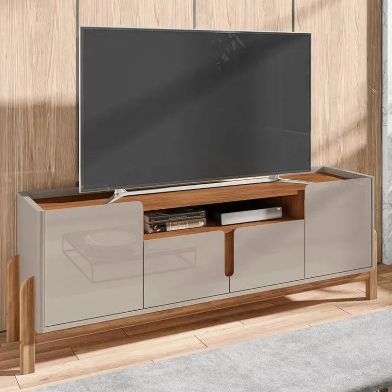 Rack para TV até 60 Polegadas 4 Portas com Pés em Maderia Lizz Casa D