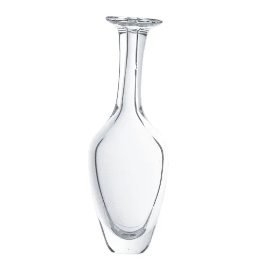 Vaso Decorativo em Murano Transparente 54x12cm - Elegância e Sofisticação em Vidro Artesanal