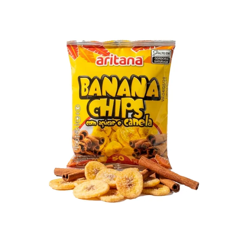 Banana Chips Aritana Açúcar e Canela 50g