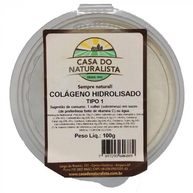 Colágeno Hidrolisado (100g) - Casa Do Naturalista