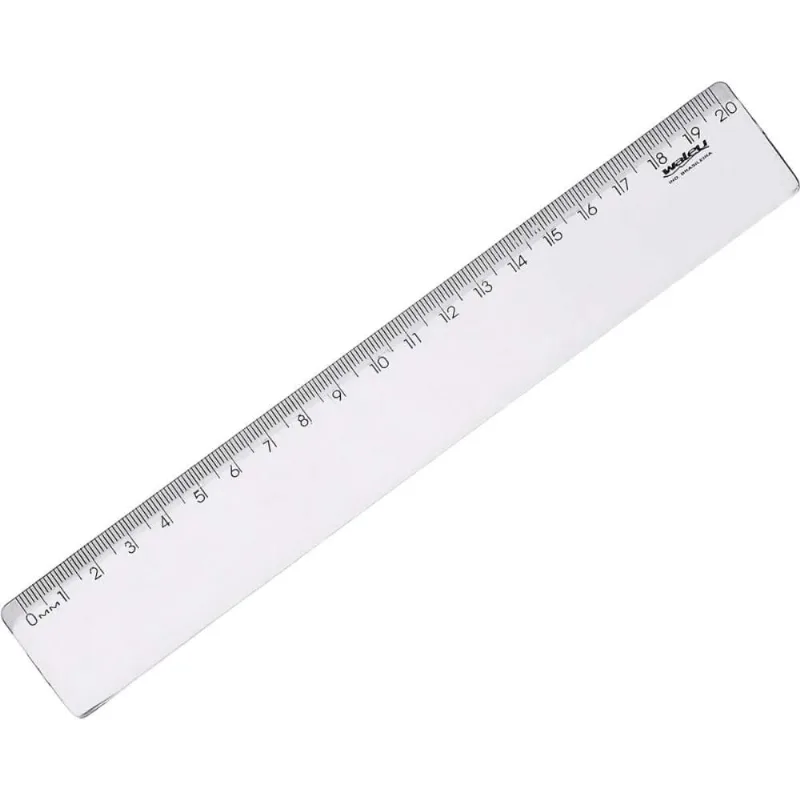 Regua de Poliestireno NEW Line Cristal 20CM.