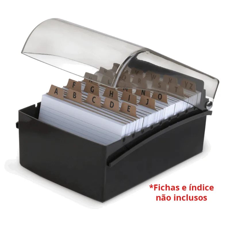 FICHARIO DE MESA 4X6 PRETO R.10350001 ÚNICA