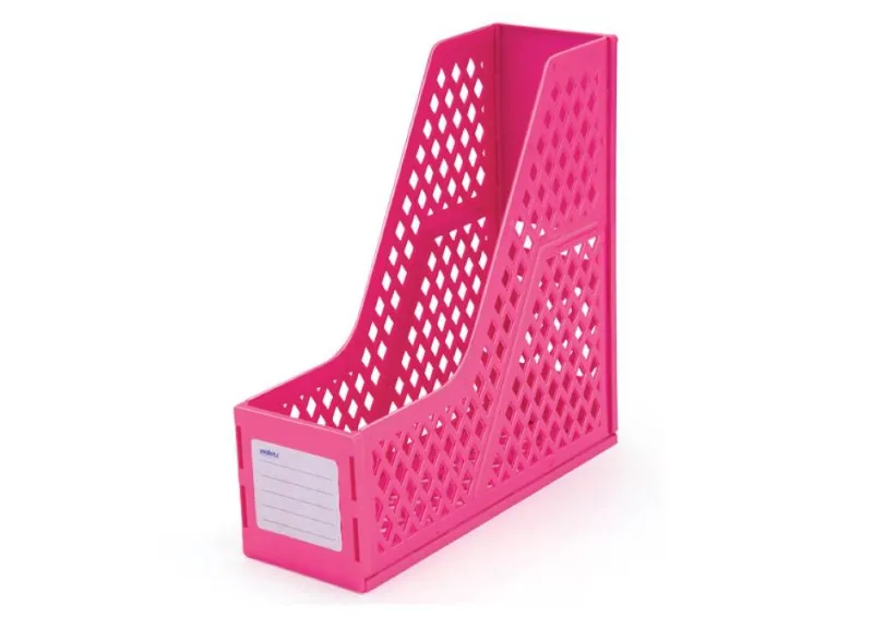Porta Revista Plástico Rosa Waleu
