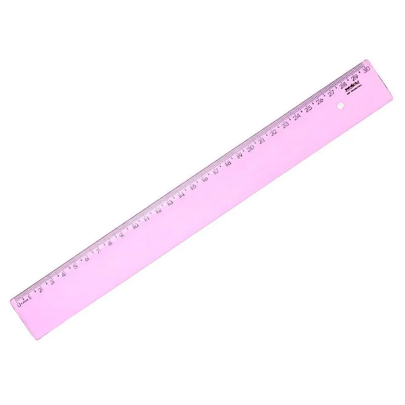 Régua New Line Rosa Pastel 30cm Pacote Com 10 Unidades Waleu
