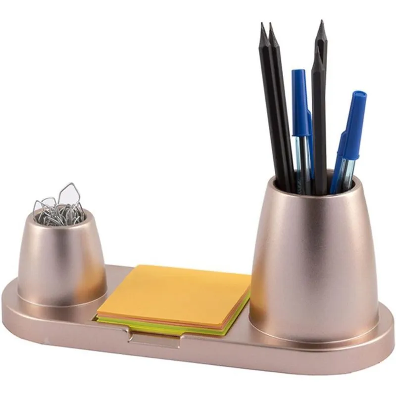 Porta Caneta Trio Plus Metalizada Rose Waleu