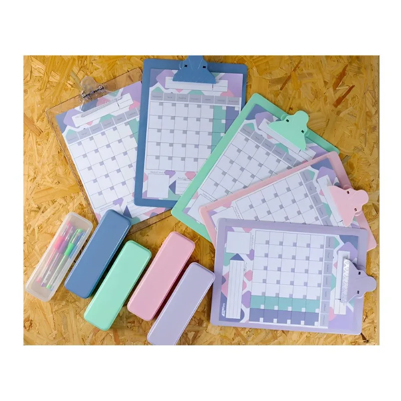Kit Prancheta Planner Ofício A4 Com Estojo Waleu