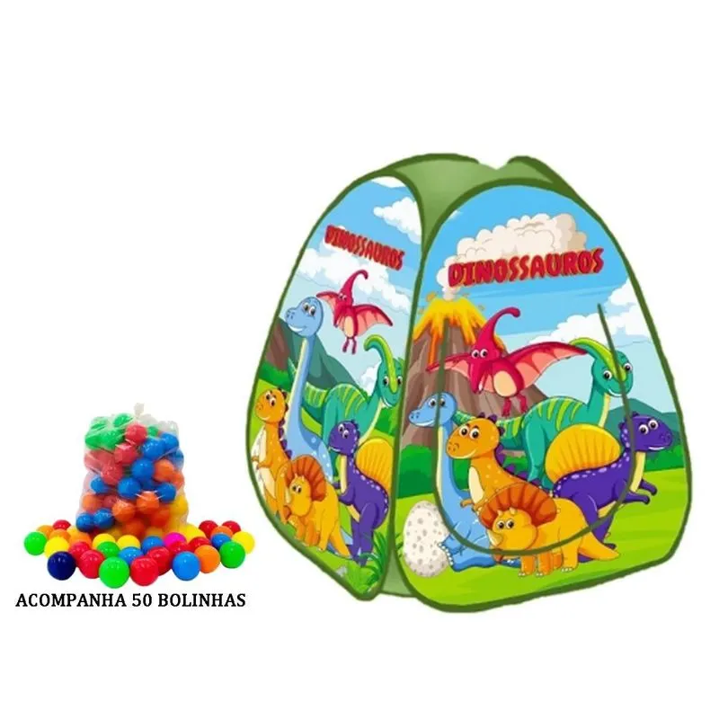 Toca Barraca Infantil Pop Up Dinossauros 50 Bolinhas 8688