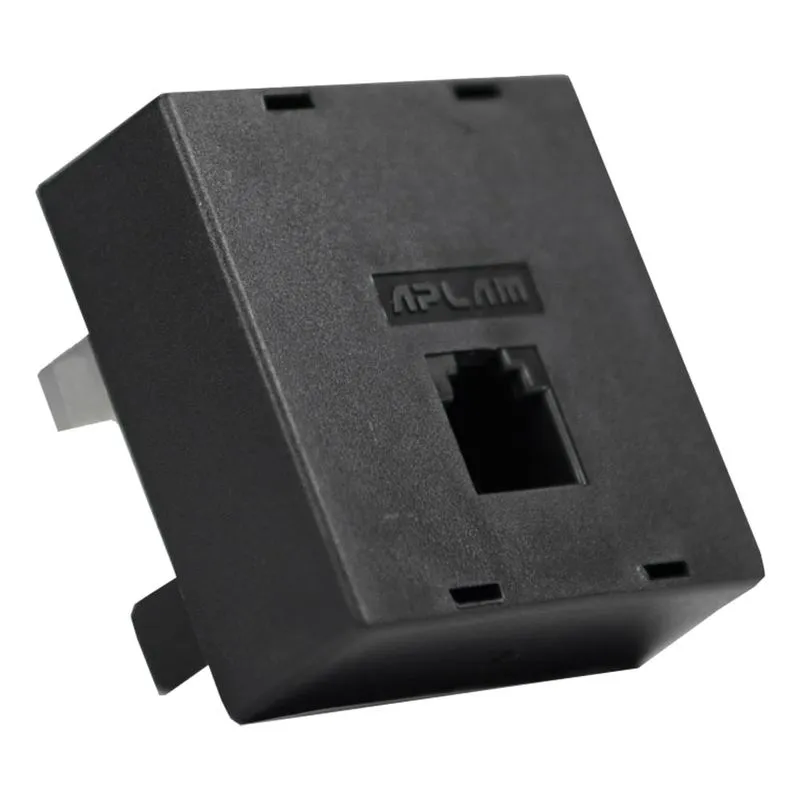 Plug Tipo Americano para Telefone com Entrada RJ11 Preto Mavel 101PT