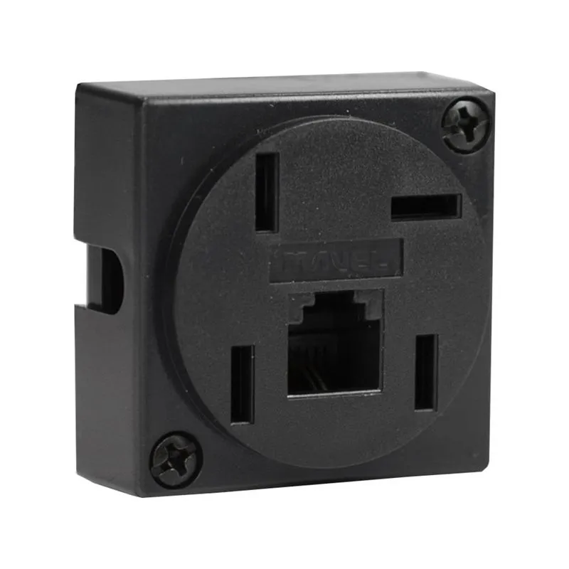 Tomada Modular para Telefone RJ11 com 2 Vias Preto Mavel 20PT