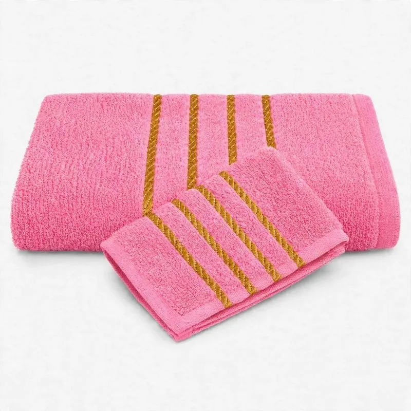 Jogo De Toalha Montreal 100% Algodão 330g-m Alta Absorção Rosê Toalhas Beka