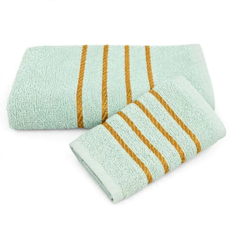 Jogo De Toalha Montreal 100% Algodão 330g-m Alta Absorção Verde Toalhas Beka