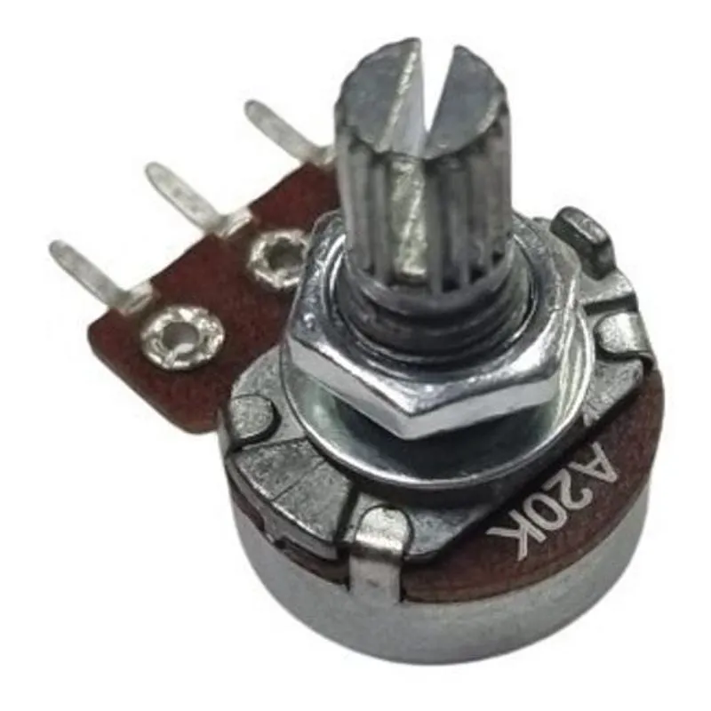 Potenciômetro 20k A L15 Eixo Curto Sem Chave 16mm