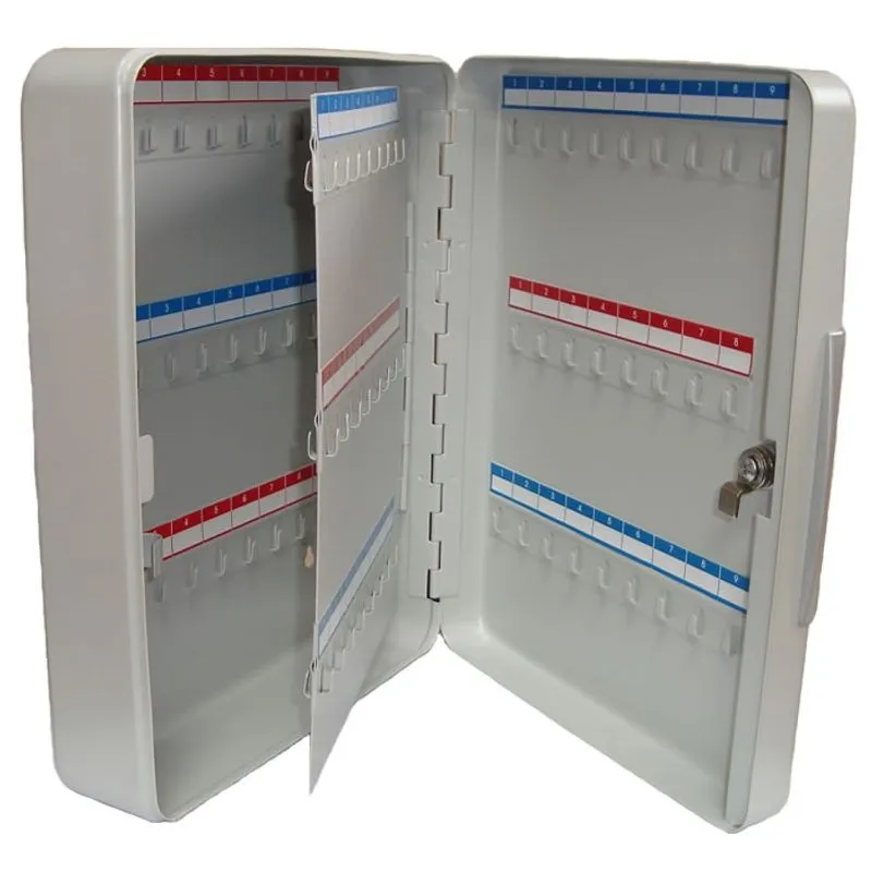 Organizador Armario Porta Chaves Claviculario Para 96 Chaves Metalico Com Kit Fixação