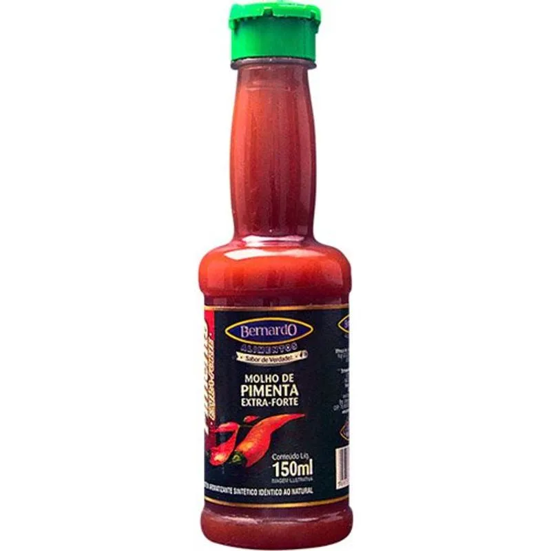Molho de Pimenta Extra Forte Bernardo 150ml