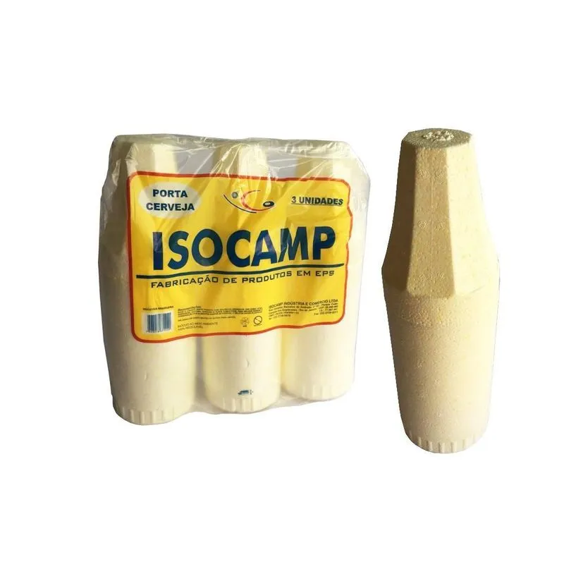 Porta Garrafa Isopor Camisinha Cerveja 600ml Isoterm C/6