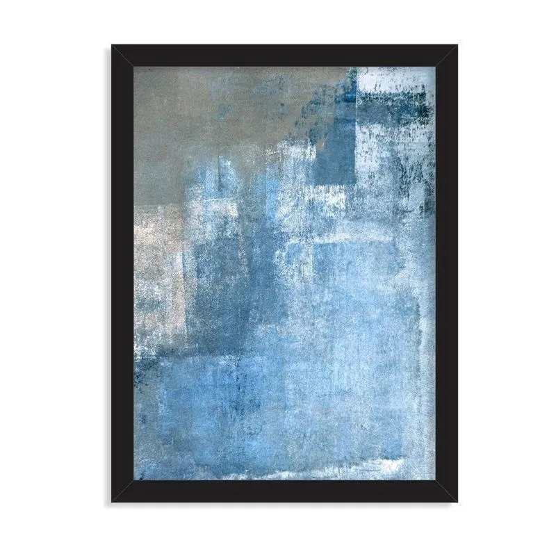 Quadro Decorativo Abstrato Textura Azul