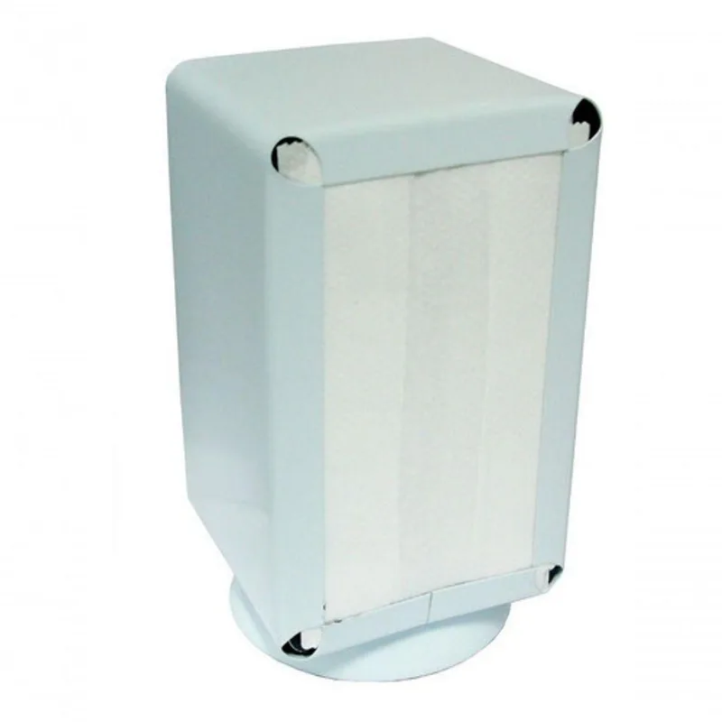 Kit 10 Porta Guardanapo Tv Aço Preto-branco P Restaurante Organizador de Mesa Branco Higipack
