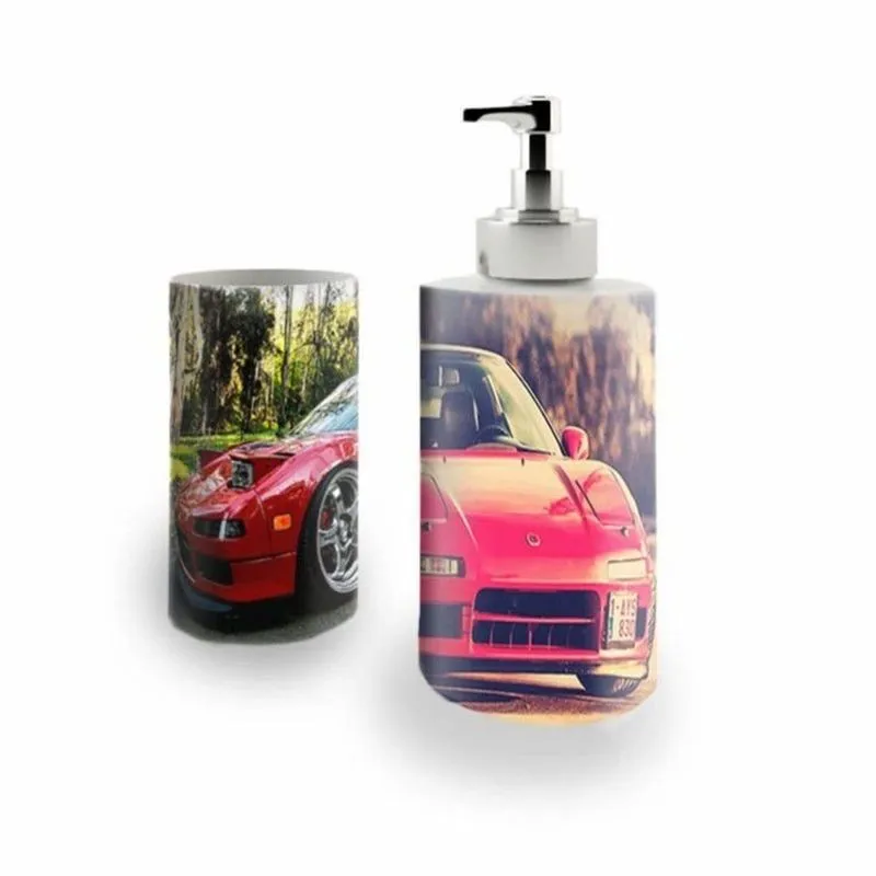 Kit Banh. Saboneteira + P.Escovas Porce.Acura 400ml (01)