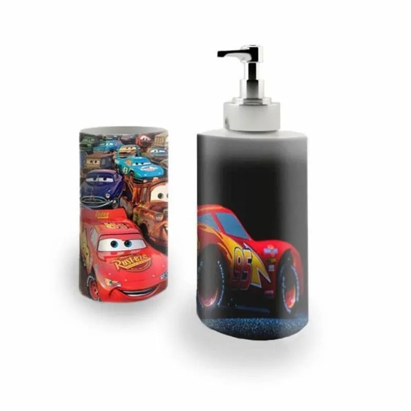 Kit Banh. Saboneteira + P.Escovas Porce. Carros 400ml (01)