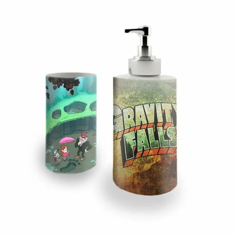 Kit Banh. Saboneteira+P.Escova Porce.Gravity Falls 400ml(01)