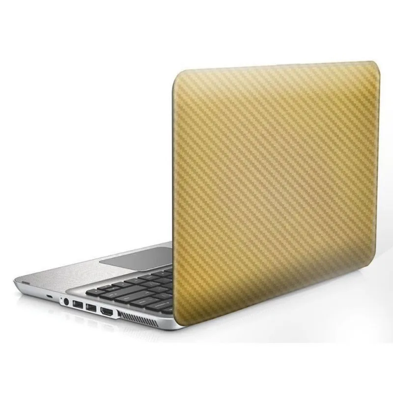 Skin Adesivo Protetor 4D Fibra de Carbono Universal para Notebook 12' CONFIRA TABELA (4D Dourado)