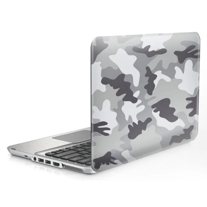 Skin Adesivo Protetor Universal para Notebook 13,1' Wide CONFIRA TABELA (Camuflado Cinza)