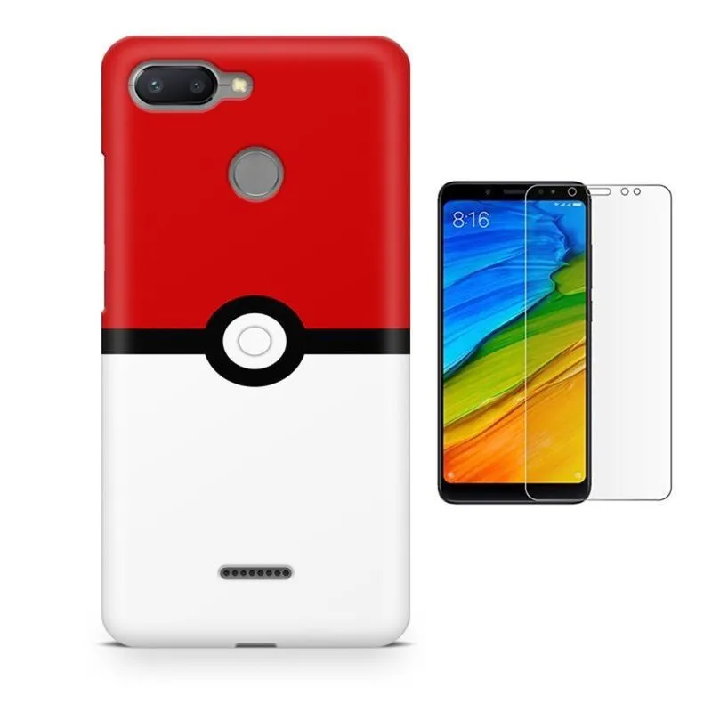 Kit Capa Xiaomi Redmi 6 Pokémon Pokebola Pokeball + Pel