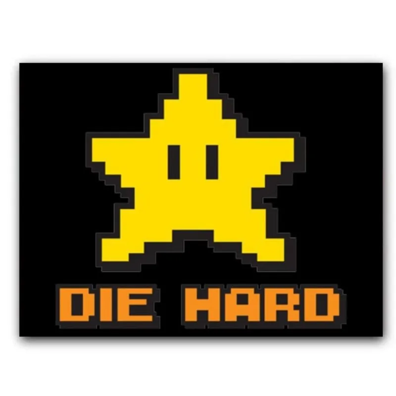 Placa MDF 20 cm x 30 cm - Duro de Matar Mario Estrela Die
