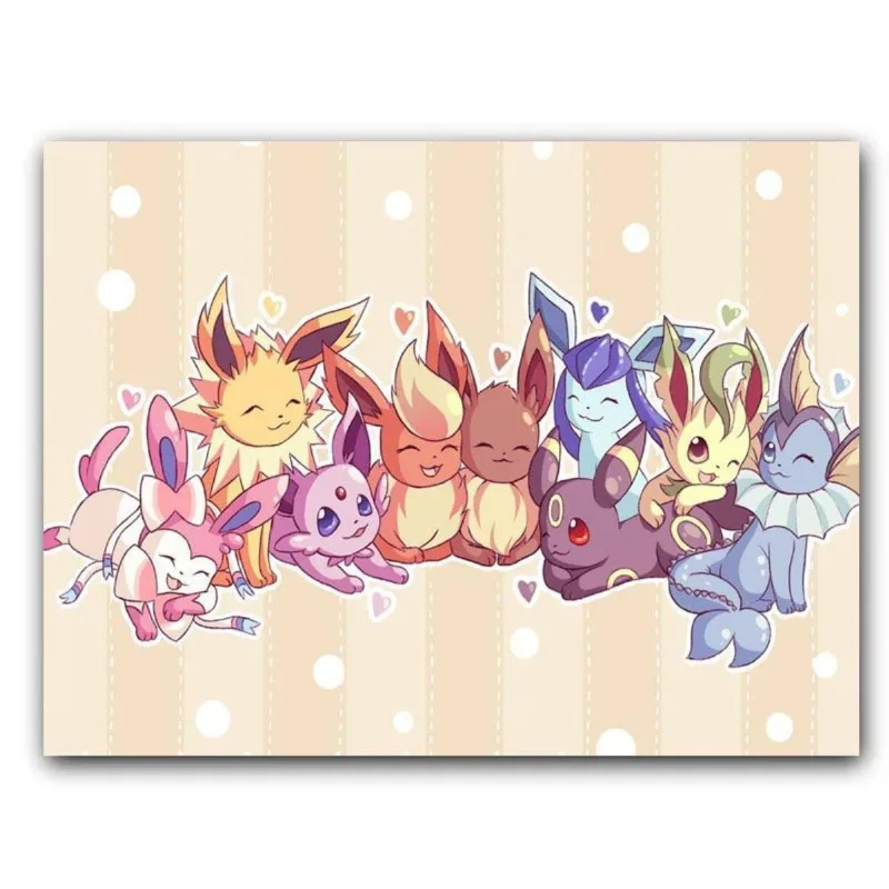 Placa MDF 20 cm x 30 cm - Eevee Pokémon Evoluções (BD52)